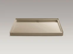 60" x 42" alcove shower base, rear center drain