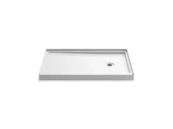48" x 32" alcove shower base, right drain