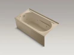 60" x 32" alcove whirlpool bath, left drain