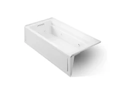 72" x 36" alcove whirlpool bath with alcove, left drain