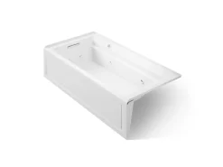 72" x 36" alcove whirlpool bath with Bask® heated surface, left drain