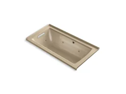 60" x 30" alcove whirlpool bath with Bask® heated surface, left drain