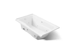 66" x 36" alcove whirlpool bath with Bask® heated surface, left drain