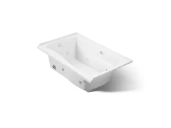 60" x 36" alcove whirlpool bath with Bask® heated surface, left drain