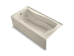 72" x 36" alcove whirlpool bath with Bask® heated surface, left drain