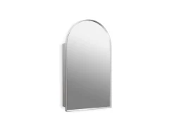 20" x 34" arched framed medicine cabinet, left-hinged