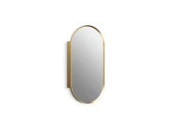 15" x 30" capsule framed medicine cabinet