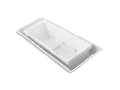 104" x 41" drop-in Effervescence bath with chromatherapy and center drain