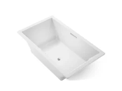 72" x 42" drop-in Heated BubbleMassage™ air bath with Bask® heated surface