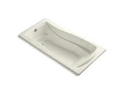 72-1/4" x 36-1/4" drop-in Heated BubbleMassage™ air bath with Bask® heated surface