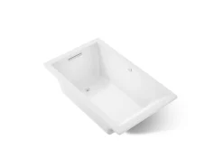 60" x 36" drop-in Heated BubbleMassage™ air bath with Bask® heated surface