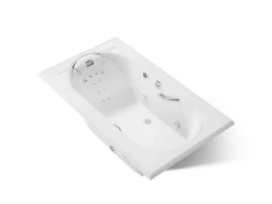 72" x 42" drop-in heated whirlpool bath