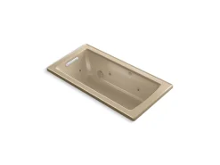 60" x 30" drop-in whirlpool bath with Bask® heated surface