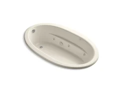 72" x 42" drop-in whirlpool bath with Bask® heated surface