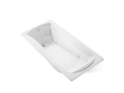72" x 36" drop-in whirlpool bath with end drain, custom pump location and heater