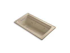 60" x 32" drop-in whirlpool bath with heater