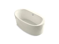 65-1/2" x 35-1/2" freestanding bath, straight shroud