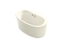 60" x 34" freestanding bath with Bask® heated surface and straight shroud