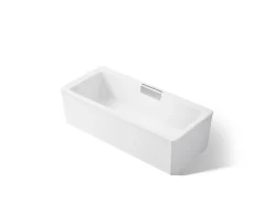 63" x 28-3/8" freestanding bath with shroud