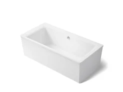 72" x 36" freestanding bath with straight shroud