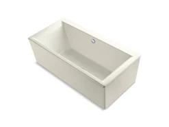 72" x 36" freestanding bath with straight shroud