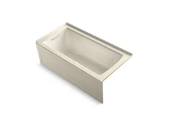 60" x 30" integral apron Heated BubbleMassage™ air bath with Bask® heated surface and left-hand drain